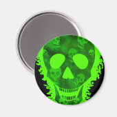 Big Skull (nah hoch) Kühlschrankmagnet (Vorderseite/Rückseite)