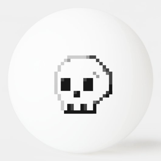 Big Skull Pixel Art 8 Bit Pong Pong Ball Tischtennisball (Vorderseite)