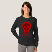 Big Skull Red 'Happy Halloween' T - Shirt (Vorne ganz)