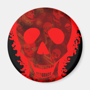 Big Skull Red (nah aufwärts) Kühlschrankmagnet