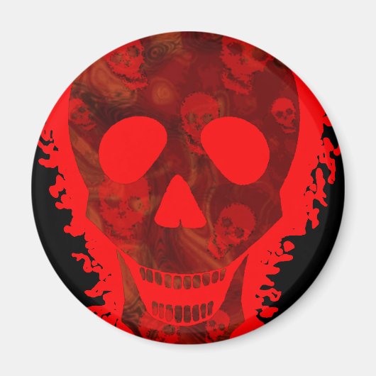 Big Skull Red (nah aufwärts) Kühlschrankmagnet (Vorne)