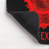 Big Skull Red 'Your Text' mousepad (Ecke)