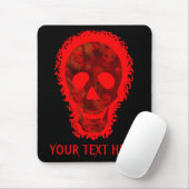 Big Skull Red 'Your Text' mousepad (Mit Mouse)