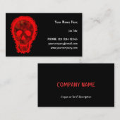 Big Skull Rot horizontal Visitenkarte (Vorne/Hinten)