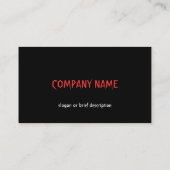 Big Skull Rot horizontal Visitenkarte (Rückseite)