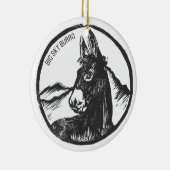 Big Sky Burro Keramik Ornament (Rechts)