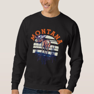 Big Sky Country Montana Coole Retro Rodelbahn Sweatshirt