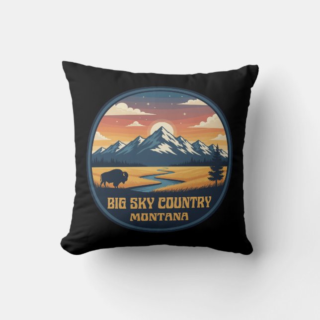 Big Sky Country Montana Kissen (Vorderseite)