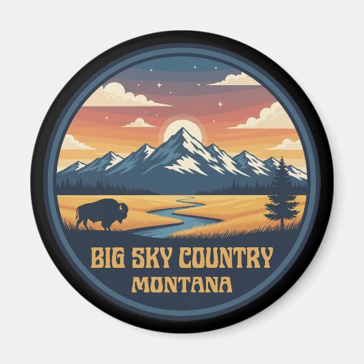Big Sky Country Montana Magnet (Vorne)