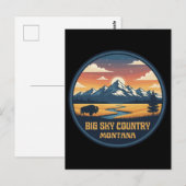 Big Sky Country Montana Postkarte (Vorne/Hinten)