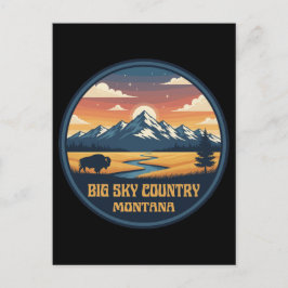 Big Sky Country Montana Postkarte