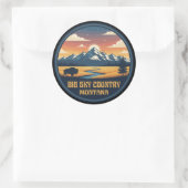 Big Sky Country Montana Runder Aufkleber (Tasche)