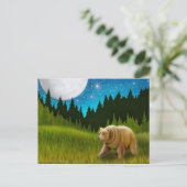 Big Sky Grizzly Postcard Postkarte (Stehend Vorderseite)