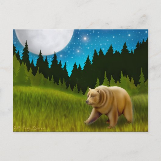 Big Sky Grizzly Postcard Postkarte (Vorderseite)