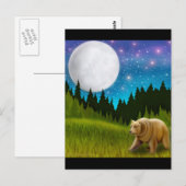Big Sky Grizzly Postcard Postkarte (Vorne/Hinten)