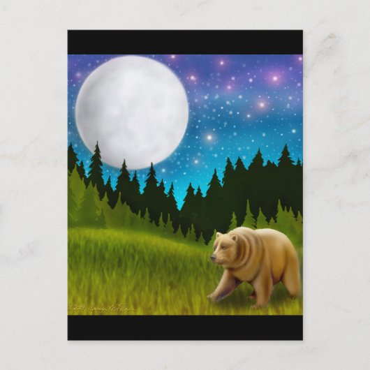 Big Sky Grizzly Postcard Postkarte (Vorderseite)