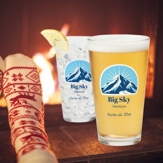 Big sky Montana Allone Skipisten Glas
