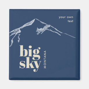 Big Sky Montana Berg  Magnet