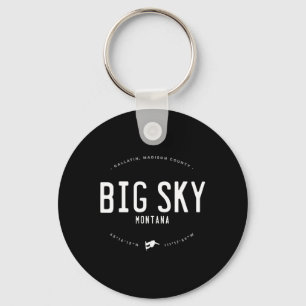 Big Sky Montana Grafik erschüttert Vintage Snowboa Schlüsselanhänger