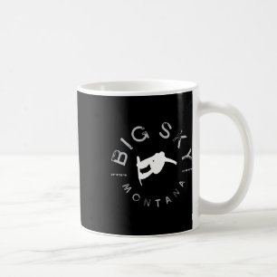 Big Sky Montana Grafik Vintages Snowboarden Kaffeetasse