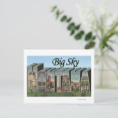 Big Sky, Montana - Große Briefmarkenszenen Postkarte (Stehend Vorderseite)