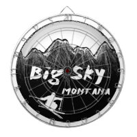 Big Sky Montana künstlerischer Skifahrer