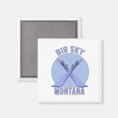 Big Sky, Montana Magnet (Vorderseite/Rückseite)