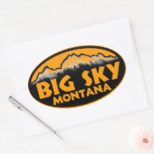 Big Sky Montana Orange Aufkleber (Umschlag)