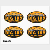 Big Sky Montana Orange Aufkleber (Blatt)