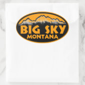 Big Sky Montana Orange Aufkleber (Tasche)