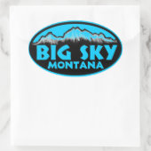 Big Sky Montana Oval Aufkleber (Tasche)