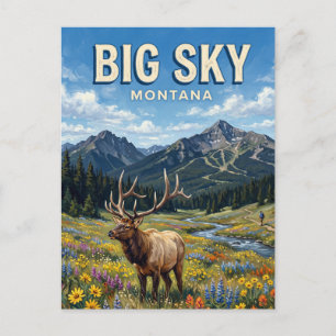 Big Sky Montana Postkarte