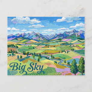 Big Sky Montana Postkarte