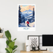Big Sky Montana Print Ski Resort 1 Poster (Heimbüro)