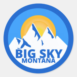 BIG SKY MONTANA RUNDER AUFKLEBER