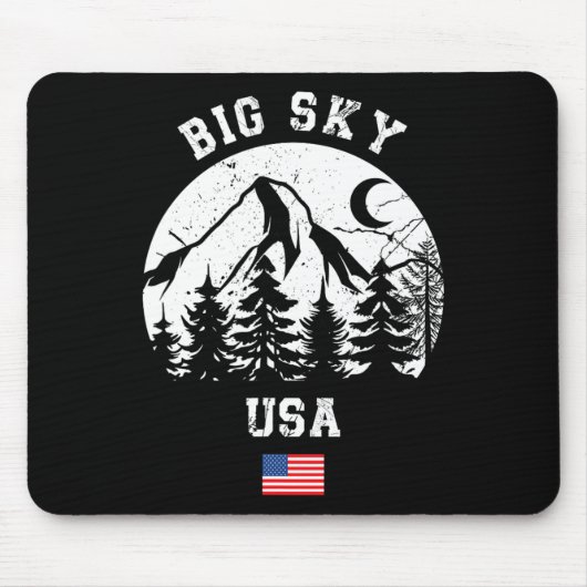 Big Sky Montana Ski Resort Alpin Mousepad (Vorne)