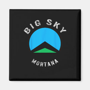 Big Sky Montana Ski Snowboarden Skilaufen Schnee Magnet
