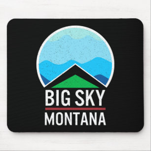 Big Sky Montana Ski Snowboarden Skilaufen Schnee Mousepad