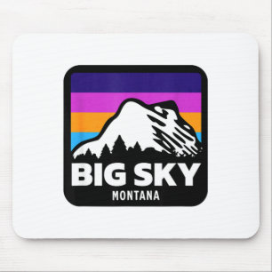 Big Sky Montana Skifahren Snowboardfahren Familie Mousepad