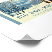 Big Sky Montana Skigebiet Rocky Mountains Poster (Ecke)