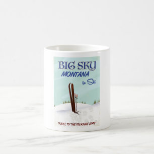 Big Sky, Montana Skireiseplakat Kaffeetasse