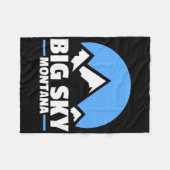 Big Sky Montana Snowboarden Fleecedecke (Vorderseite (Horizontal))