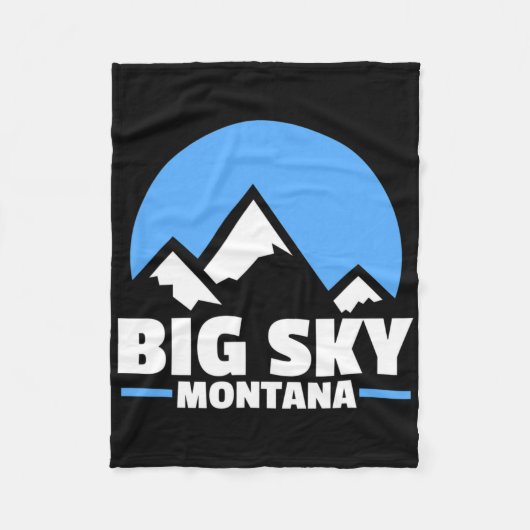 Big Sky Montana Snowboarden Fleecedecke (Vorderseite)