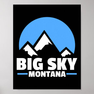 Big Sky Montana Snowboarden Poster
