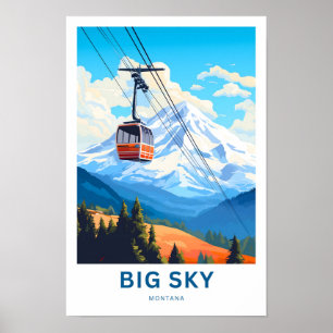 Big Sky Montana Travel Print Poster