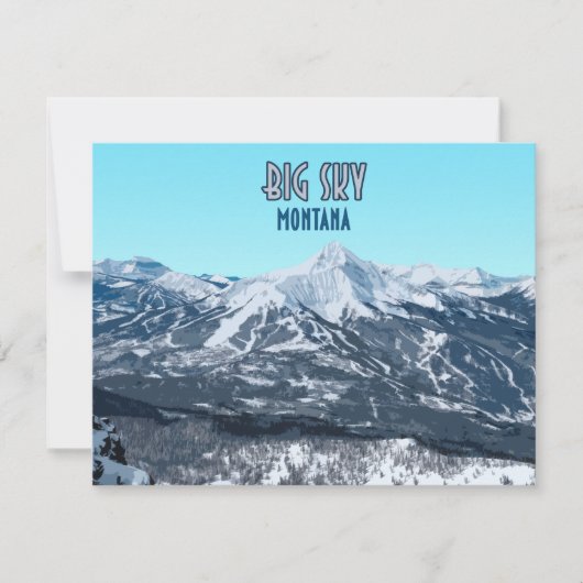 Big Sky Montana Vintag Flat Card (Vorderseite)