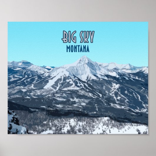 Big Sky Montana Vintag Poster (Vorne)