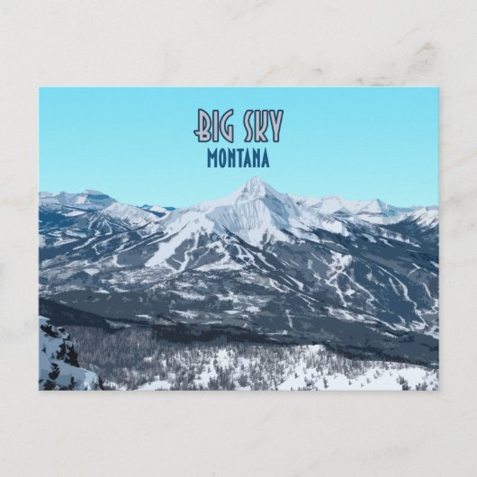 Big Sky Montana Vintag Postkarte (Vorderseite)