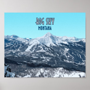 Big Sky Montana Vintage Poster