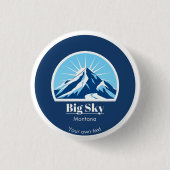 Big Sky Montana Yellowstone Bozeman Geschenk Button (Vorderseite)